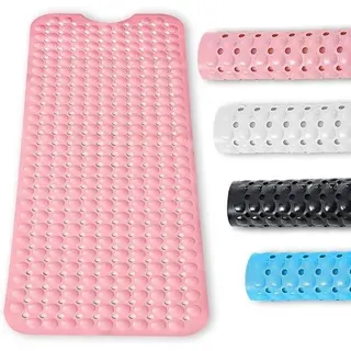 Anti-rutsch Badmat PVC und Gummi, 300 Suikertassen, 100 x 40 cm, Waschmaschinenfest, für Bad, Badkamervloer, rosa