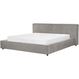 Beliani Polsterbett Grau Textil, 180x200 cm