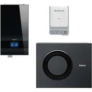 Buderus Wärmepumpen-Set | Logaplus | M WLW186i-10 AR E | 10 kW | schwarz