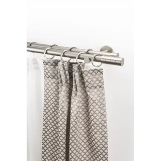 GARESA Vorhangstange 2-läufig Ø 20 mm 250 cm Gold/Grau