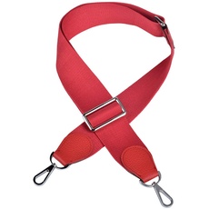 CtopoGo Universal Ersatz Schultergurt Abnehmbarer weicher, gepolsterter verstellbarer Gürtel mit Metall-Drehhaken für Gepäck Duffel Bag Laptop für Gepäck Computertaschen (Rot)
