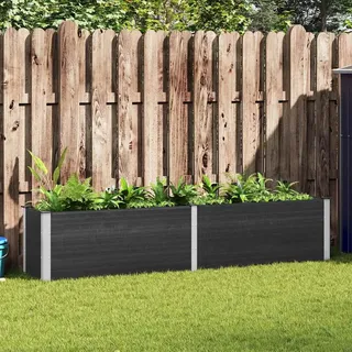 vidaXL Garten-Hochbeet 250 x 50 x 54 cm WPC Grau - Grau