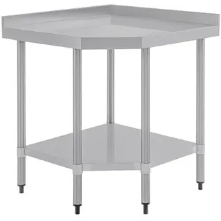 Vogue GL278 Edelstahl Ecke Tisch, 900 mm x 800 mm x 700 mm