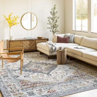 livabliss CASABLANCA Orientteppich 200 x 275 cm Grau