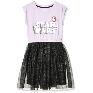 Amazon Essentials Disney | Marvel | Star Wars Mädchen Tutu-Strickkleider mit kurzen Ärmeln-Auslauffarben, Purpur Schwarz Star Wars Logo, 2 Jahre