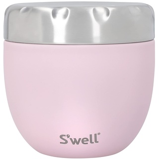 S'well Eats 2-in-1 Futternapf mit Schraubdeckel, 636 ml, rosa Topas, dreifach isolierte und auslaufsichere Lebensmittelflasche für unterwegs bis zu 11h kalt/7h heiß