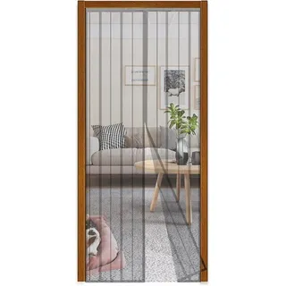 Ibenzoa® Magnetischer Türvorhang 110 x 210 cm – Schalldämmende, magnetische Türdichtung mit Polymer‐Kern & Schaum für Holz-, Eisen- und Aluminiumtüren - Schwarz