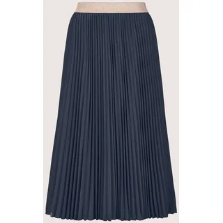 Midirock MADELEINE "Plisseerock Eleganter Faltenrock in Midilänge", Damen, Gr. 40, blau (marine), Obermaterial: 100% Polyester PES., Modern, Röcke Midirock, Faltenrock zum Schlüpfen