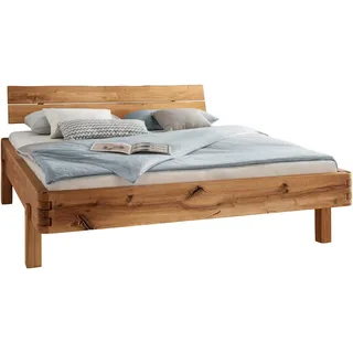 Valnatura Balkenbett , Wildeiche , Holz , Wildeiche , massiv , 200x200 cm , in verschiedenen Größen erhältlich, für Lattenrost geeignet , Schlafzimmer, Betten, Einzel- & Doppelbetten