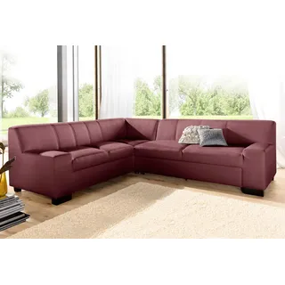 DOMO collection Ecksofa »Norma L-Form«, wahlweise mit Bettfunktion rot