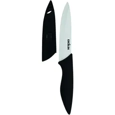 Excelsa Utility Messer mit Klingenschutz, Keramik, schwarz/weiß, Klinge 12,5 cm