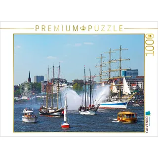 Calvendo Puzzle Historische Segelschiffe im Hamburger Hafen während des 817. Hafengeburtstags 1000 Teile Lege-Größe 64x48cm Foto-Puzzle für glückliche Stunden