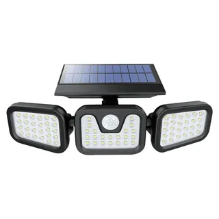 LUXULA LED Solar Wandleuchte 300lm schwarz inkl. Bewegungsmelder IP54