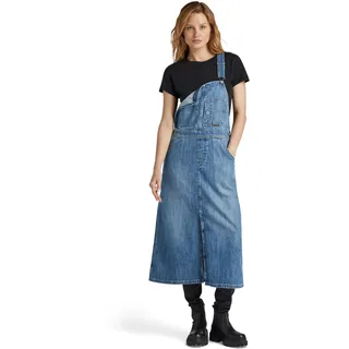 G-Star RAW Damen Midi Dungaree Kleid, Blau (Faded Cliffside Blue D24351-D536-G326), S