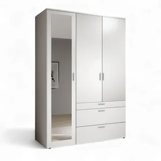 Harper Drehtürenschrank VESALA 135 x 195 x 56 cm Weiß