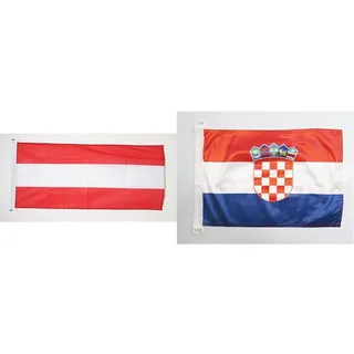 AZ FLAG BOOTFLAGGE ÖSTERREICH 45x30cm - ÖSTERREICHISCHE BOOTSFAHNE 30 x 45 cm Marine flaggen Top Qualität & BOOTFLAGGE Kroatien 45x30cm - KROATISCHE BOOTSFAHNE 30 x 45 cm Marine flaggen Top Qualität