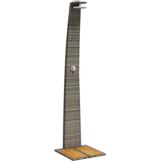 vidaXL Gartendusche Grau 55x60x224 cm Poly Rattan und Akazienholz - Grau