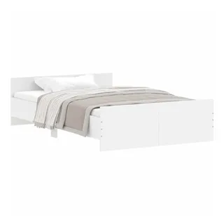 vidaXL Bettgestell 120 x 200 cm Weiss