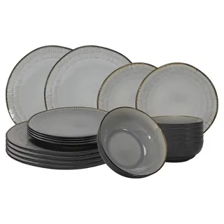 HIT Trading TARO Kombiservice 18-tlg. für 6 Personen hellgrau