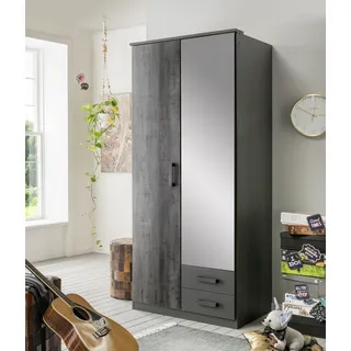 WIMEX Drehtürenschrank Duisburg 90 x 199 x 58 cm Grau