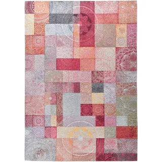 Gino Falcone "Cosima-112", rechteckig 3 mm Höhe Flachgewebe, mit Chenillegarn, modernes Patchwork-Design, Ornamente,