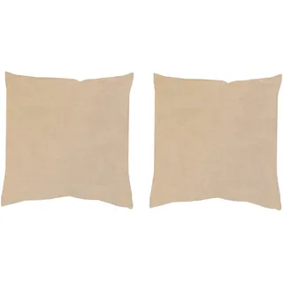 Dekokissen HOME WOHNIDEEN "ELMER" Gr. 2, beige (natur, unifarben), B:50cm L:50cm, Polyester, Dekokissen_Sitzkissen_Kissenhüllen, Dekokissen