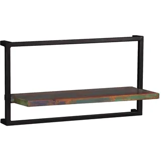 Wandregal 'Seaside', 65 cm 1 Boden Massivholz, Metall Recycletes Holz Shabby Chic