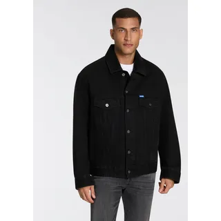 HUGO BOSS HUGO Blue Jeansjacke »Kirkby« mit Logo-Details, regular-fit, schwarz