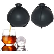 Aktualisiert Eis Ball Schimmel Kugel, Silikon Eis Runden Formen Groß Hersteller Tablett-6 x 6 cm,Perfekt für Whisky, Cocktail und jedes Getränk (2)