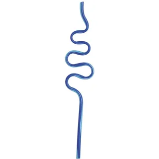 Unique Party 49130 Squiggle Kleine Plastikstrohhalme, 7,5 Zoll | Mehrfarbig | 12 Stück, Packung mit 12 Stück