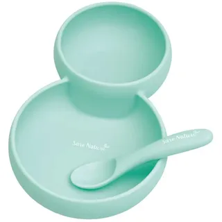 Saro Twin Silicone Set Geschirr - Mint - One Size