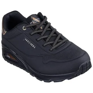 SKECHERS für Damen. 155196 Turnschuhe Uno Shimmer schwarz (40), 3 bis 5 cm, Schnürsenkel, Lässig, Sportlich