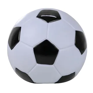 Fußball Spardose 19cm in Schwarz & Weiß, Fußball Sparschwein groß für Kinder Kreative Sparschwein Unzerbrechliche Sparbüchse Münze Bank Geschenk für Kinder Xmas Weihnachten Geburtstag Tischdeko