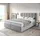 Boxspringbett Dream-Fine 160x200 cm Mikrofaser Grau mit Matratze und Topper
