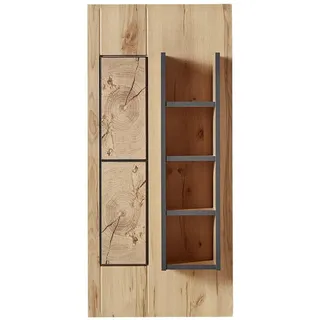 Xora Wandboard , Graphitfarben, Buchefarben , Holzwerkstoff , 50x108x17 cm , Wohnzimmer, Wohnwände, Wohnwand-Serien