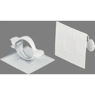 Dekoklammer für Raffhalter GOOD LIFE "Quadrat" Gr. 1, weiß, B:8cm H:8cm, Metall, Raffhalter, Dekoklammer für Raffhalter, für Stoffe und Vorhänge
