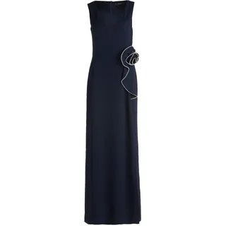 Abendkleid VERA MONT "Abendkleid mit Volant", Damen, Gr. 42, EURO, blau (night sky), Obermaterial: 95% Polyester PES. 5% Elasthan EL., Kleider Abendkleid