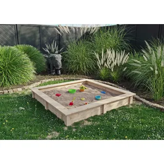 Konifera Holzsandkasten mit Dach beige