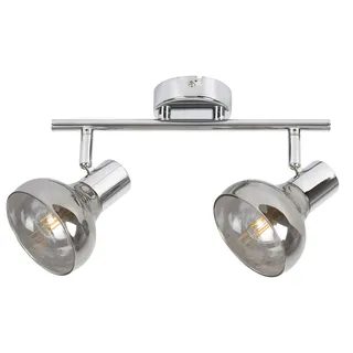 Spotleuchte Schienensystem Holly aus Metall u. Glas chrom/ getönt Farbe B:32cm - Silber
