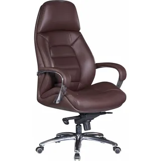 AMSTYLE XXL Chefsessel Leder Braun