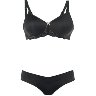 Still-BH ANITA MATERNITY "Miss Lovely", Damen, Gr. 95, Cup D, schwarz, Stoff, Obermaterial: 77% Polyamid, 10% Elasthan, 7% Polyester, 6% Polyurethan, clean, unifarben, Basic, normal, BHs Still-BH, Schaumschale, Spitze im Rücken, verstellbare Träger, bügellos
