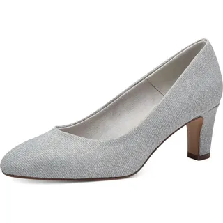 TAMARIS Damen Pumps mit Blockabsatz, metallic, 39 EU