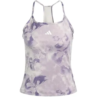 Adidas Damen Train Essentials AOP Flower Tie-Dye Tank Top Tanktop, Putty Mauve/Preloved Fig, L