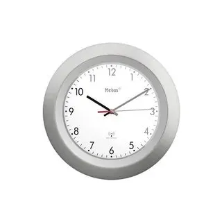 Mebus 19448 Funk Wanduhr 30 cm x 40 mm Silber