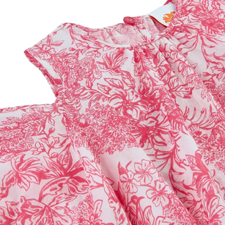 Sundek Fleur De Joie Print Kurzes Kurzarmkleid - Pitaya - 6 Jahre