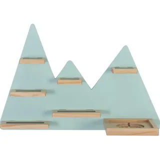 Ben'n'jen Regal für Toniebox und Figuren , Naturfarben, Mintgrün , Holz , Kiefer , vollmassiv , 7 Fächer , Fsc, Reach, Bsci , Typenauswahl , Wohnzimmer, Regale, Wandregale