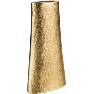 Vase Texture Jute, Aluminium, Gold, Groß