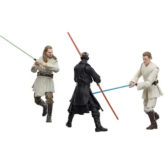 Star Wars The Black Series Qui-Gon Jinn, Darth Maul, Obi-Wan Kenobi The Phantom Menace Actionfiguren, 15,2 cm