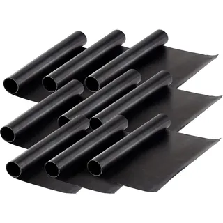 Rosenstein & Söhne Grillunterlage: Dauer-BBQ-Grillmatte & Antihaft-Bratfolie aus Glasfaser, 9 Stück (Dauerbackmatte, Zauber Grillmatte, rund)