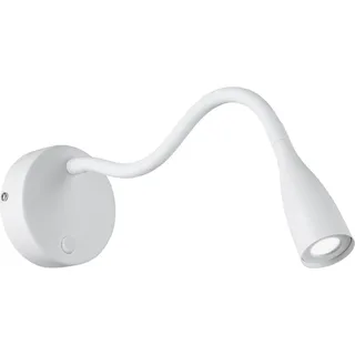 EGLO LED Wandlampe Olivandino, Schwanenhals Leselampe zur Wandmontage, Bettlampe Wand mit Schalter, Wandleuchte Schlafzimmer, Metall und Kunststoff in Weiß, warmweiß